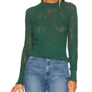 Joie Caire Sweater in Posy Green size Small